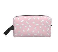 Beauty case per uomini e donne, moderno cavaliere bianco rosa borsa da viaggio borsa cosmetica borsa da toilette da appendere borsa da toilette borsa da barba per accessori da viaggio