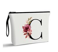 Beauty case personalizzato dalla A alla Z, regalo di compleanno per donne e mamme, regalo per la migliore amica, borsa cosmetica per sposa e damigella d'onore, Signore (C)