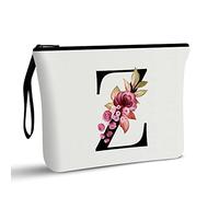 Beauty case personalizzato dalla A alla Z, regalo di compleanno per donne e mamme, regalo per la migliore amica, borsa cosmetica per sposa e damigella d'onore, Signore (Z)