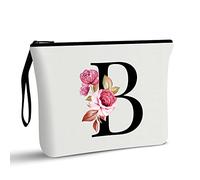 Beauty case personalizzato dalla A alla Z, regalo di compleanno per donne e mamme, regalo per la migliore amica, borsa cosmetica per sposa e damigella d'onore, Signore (B)