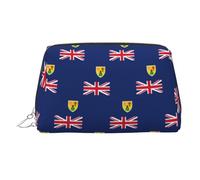 Beauty case portatile con stampa della bandiera delle Isole Turks e Caicos, spazioso organizer per articoli da toeletta progettato per pennelli e articoli da toeletta, Argento, One Size