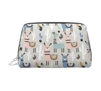 Beauty case portatile da viaggio con divisorio, con cactus, con lama, Argento, One Size