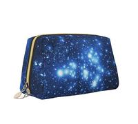 Beauty case portatile e versatile con stampa di stelle galassia borsa cosmetica di grande capacità per le donne, bianco, Taglia unica, Beauty case