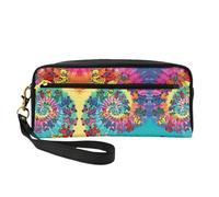 Beauty case riutilizzabile - Beauty case in pelle con stampa orso del Ringraziamento danza piccola borsa per il trucco da viaggio, organizer per articoli da toeletta con cerniera, nero, Taglia unica