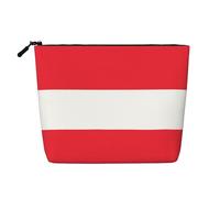 Beauty case riutilizzabile con stampa bandiera brasiliana, organizer da viaggio, borsa multiuso per riporre tutti i giorni da donna, Bandiera austriaca, Taglia unica