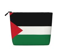 Beauty case riutilizzabile con stampa bandiera francese, organizer da viaggio, borsa multiuso per riporre tutti i giorni da donna, Bandiera dello Stato di Palestina, Taglia unica