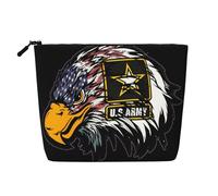 Beauty case riutilizzabile con stampa di cervi e orsi e alci, organizer da viaggio per articoli da toeletta e articoli da toeletta multiuso per la conservazione quotidiana delle donne, Noi esercito