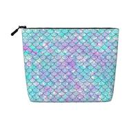 Beauty case riutilizzabile con stampa di galassia e stelle, organizer da viaggio per articoli da toeletta multiuso per la conservazione quotidiana delle donne, Sirena, Taglia unica