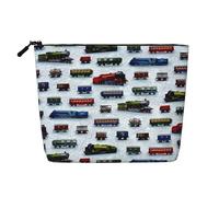 Beauty case riutilizzabile con stampa di piccole ciliegie, organizer da viaggio multiuso, per uso quotidiano da donna, Treno Auto, Taglia unica