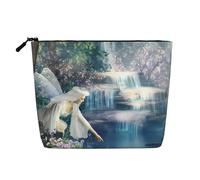 Beauty case riutilizzabile con stampa di squali in stile cartone animato, organizer da viaggio, borsa multiuso per la conservazione quotidiana delle donne, Fata del lago, Taglia unica