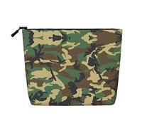 Beauty case riutilizzabile verde militare con stampa mimetica - organizer da viaggio per articoli da toeletta, borsa multiuso per la conservazione quotidiana delle donne, Verde militare mimetico