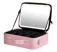 Beauty case - Set portatile per la cura del bagno, borsa da viaggio, grande borsa cosmetica da viaggio, con specchio e luci, borsa per il trucco per casa e in viaggio, L, vedi descrizione, Vedi