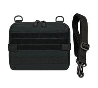 Beauty case tattico, organizer da viaggio con tracolla | Nylon 1000D, Tasche multiple con cerniera, Cuciture rinforzate, Leggero, Articoli essenziali per la cura personale(Black)