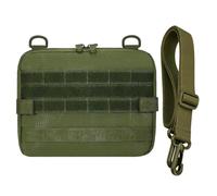 Beauty case tattico, organizer da viaggio con tracolla | Nylon 1000D, Tasche multiple con cerniera, Cuciture rinforzate, Leggero, Articoli essenziali per la cura personale(Green)