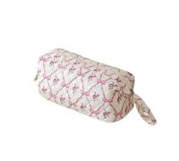 Beauty Case Trapuntato Da Viaggio Per Attrezzi Per Capelli, Grande Capacità, Con Manico E Cerniera, Organizer Per Asciugacapelli, Piastra Ferro Arricciacapelli, Per Cosmetici Donna(Pink Butterfly)