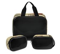 Beauty case traslucido con monumenti di Londra City per donne e uomini, borsa per cosmetici traslucida, borsa da doccia, 3 pezzi da viaggio per articoli da toeletta organizer per cosmetici, Colore,