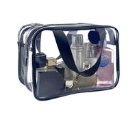 Beauty case trasparente - Borsa trasparente da viaggio per articoli da | toeletta approvata dalle compagnie aeree, borsa per il trucco trasparente, borsa da viaggio impermeabile con cerniera, borsa