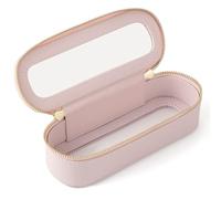 Beauty case trasparente con cerniera e manico, set da viaggio trasparente per donne e uomini, Rosa, Small, Caso di trucco di forma squadrata