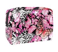 Beauty case trasparente con motivo floreale di magnolie, borse da viaggio per articoli da toeletta - borse trasparenti per cosmetici, Multicolore 4., 18.5x7.5x13cm/7.3x3x5.1in