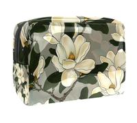 Beauty case trasparente con motivo floreale di magnolie, borse da viaggio per articoli da toeletta - borse trasparenti per cosmetici, Multicolore 1., 18.5x7.5x13cm/7.3x3x5.1in