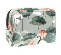 Beauty case trasparente con motivo floreale di magnolie, borse da viaggio per articoli da toeletta - borse trasparenti per cosmetici, Multicolore 10., 18.5x7.5x13cm/7.3x3x5.1in