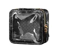 Beauty case trasparente con tarocchi gotici neri astrologici per cosmetici da viaggio