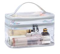 Beauty case trasparente - Grande custodia da viaggio trasparente | spaziosa tasca con scomparti, layout impermeabile con cerniera, custodia portatile per trucchi che supporta cosmetici organiz