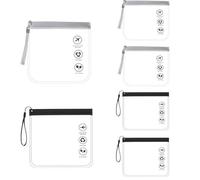 Beauty case trasparenti, 6 pezzi, aeroplano in PVC, impermeabili, 20 x 20 cm, approvate dalla sicurezza aeroportuale, a prova di perdite, per viaggi e vacanze