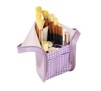 Beauty case verticale - Organizer multifunzionale da appendere per cosmetici, da viaggio, per spazzolino da denti, sapone, detergente per il viso, lozione, campeggio e viaggi, porpora, Consulte la