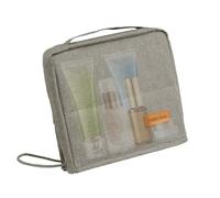 Beauty case verticale - Organizer portatile per cosmetici, grande capacità, chiusura a cerniera liscia, comoda maniglia per il trasporto, per donne e ragazze, bagno, viaggi, scuola, routine di