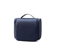 Beauty Case Viaggio Impermeabile Con Gancio 4 Compartimenti Borsa Toilette Uomo Donna Portatrucchi Appeso (Navy,Plus Size)