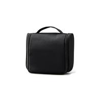 Beauty Case Viaggio Impermeabile Con Gancio 4 Compartimenti Borsa Toilette Uomo Donna Portatrucchi Appeso (Black,Plus Size)