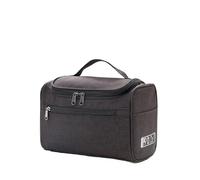 Beauty Case Waterproof Hook Up For Women Cosmetic Bag Travel Organizer Men Makeup Make Case Bathroom Toiletry Pouch Wash Neceser(Black)
