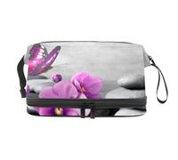 Beauty case Zen Spa a doppio strato per donne e ragazze, trousse da viaggio per trucchi e trucchi, con scomparto per pennelli, Multi, 27x15x14 cm/10.6x5.9x5.5 in, Beauty case