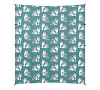 Beauty Cute Cats Teal pieghevole Beach Cabana UPF50 impermeabile grande riparo solare include pala di sabbia, sacchi di sabbia, pali di stabilità per campeggio, picnic, cortile