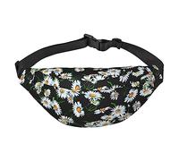 Beauty Daisy Marsupio per donne e uomini, leggero, regolabile, borsa a tracolla da viaggio per allenamento e corsa, Nero , Taglia unica
