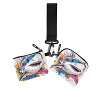 Beauty fish sea Art Painting Donne Cambiamento Portafoglio Porta Carte Sottile Piatto Cerniera Portafoglio Coin Bag con Cerniera Tasca per Monete per le Donne 2 Pz, Bellezza pesce mare Pittura d'arte,