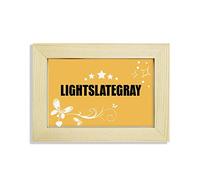 Beauty Gift Nome di colore grigio ardesia chiaro scrivania in legno cornice per foto di fiori pittura
