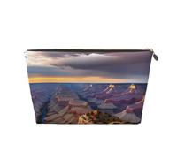 Beauty Grand Canyon 1 Borsa da viaggio in pelle con stampa per articoli da toeletta borsa da viaggio per articoli da toeletta borsa per cosmetici borsa per trucco, Oro, Taglia unica, Beauty case