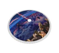 Beauty Grand Canyon - Gonna per albero di Natale, 76/91/122 cm, decorazione per albero di Natale con bordi con nappe