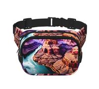 Beauty Grand Canyon - Marsupio da donna con stampa alla moda, per viaggi e corsa, nero, Taglia unica