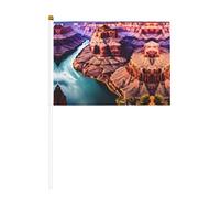Beauty Grand Canyon - Piccola mini bandiera portatile per giochi sportivi e festival, decorazione da parata, 14 x 20,8 cm