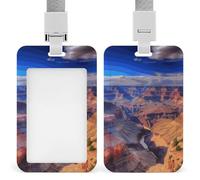 Beauty Grand Canyon - Porta badge identificativo con cordino staccabile, design impermeabile, per ufficio, posto di lavoro