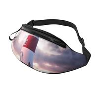 Beauty Lighthouse Marsupio per uomo e donna, impermeabile, sportivo, alla moda, borsa a tracolla con cinghia regolabile, grande borsa a tracolla per viaggi ed escursionismo