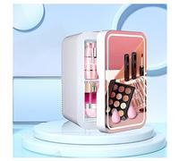 Beauty Makeup Skincare Frigo, 8L,Con Specchio Cosmetico Led Frigo Piccolo, Raffreddamento E Riscaldamento,12v/220v Frigorifero Di Bellezza, Adatto Per Conservare Cosmetici,White