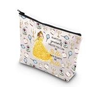 Beauty Movie Makeup Bag Beast Fans Gift Belle Princess Birthday Gift Fairy Tales Cosmetic Bag, Always Be Bellee Regno Unito, alla moda