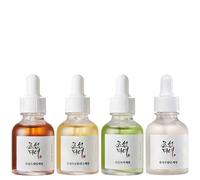 Beauty of Joseon Hanbang Serum Discovery Kit Cofanetti siero per la pelle Ginseng Snail Mucin Revive Serum 10 ml + siero per la pelle Glow Deep Serum Riso Alpha-Arbutina 10 ml + siero per la pelle Glow Serum Propolis Niacinamide 10 ml + siero per la pelle Calming Serum Tè verde Pantenolo 10 ml per donna