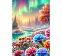 Beauty Of The Northern Lights: Size 6" x 9" (365 lined pages) Hard Cover Notebook