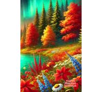 Beauty Of The Northern Lights: Size 6" x 9" (365 lined pages) Hard Cover Notebook