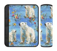 Beauty Polar Bear Blue 2 pz Cintura Strap Cover Rilascio Stress al collo e alle spalle per il camion funda para cinturón de carro